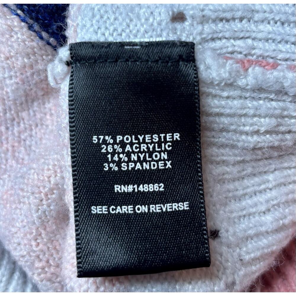 Torrid Striped Knit Sweater Womens Size 0 Pink Blue Cozy Pullover - Picture 4 of 4